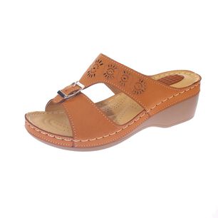 Sandalia Confort Camel Modelo Italiano Art. 5ask73325camel